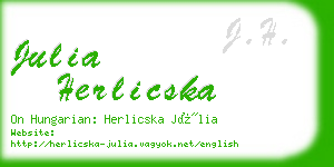 julia herlicska business card